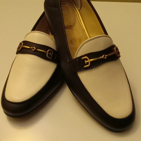 Sam Edelman Black and White Loafers with Horsebit Detail - Picture 4 of 4
